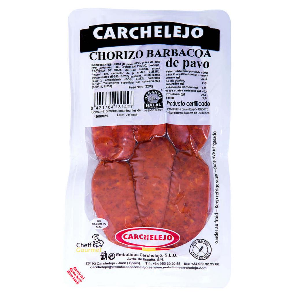 chorizo bbq de pavo 320g