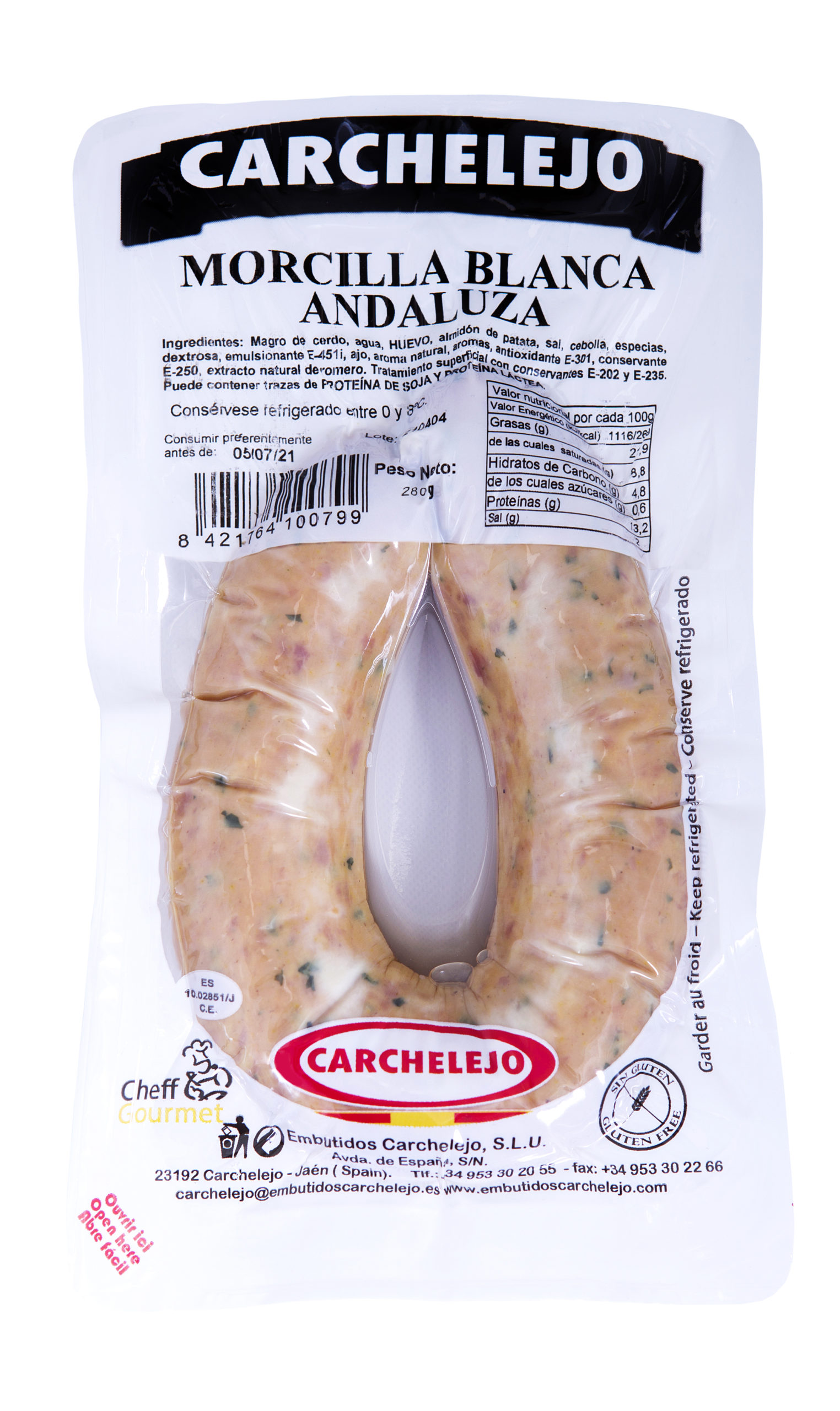 1272- MORCILLA BLANCA ANDALUZA 280G